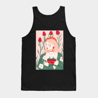 Strawberry Days Garden Cottagecore Tank Top